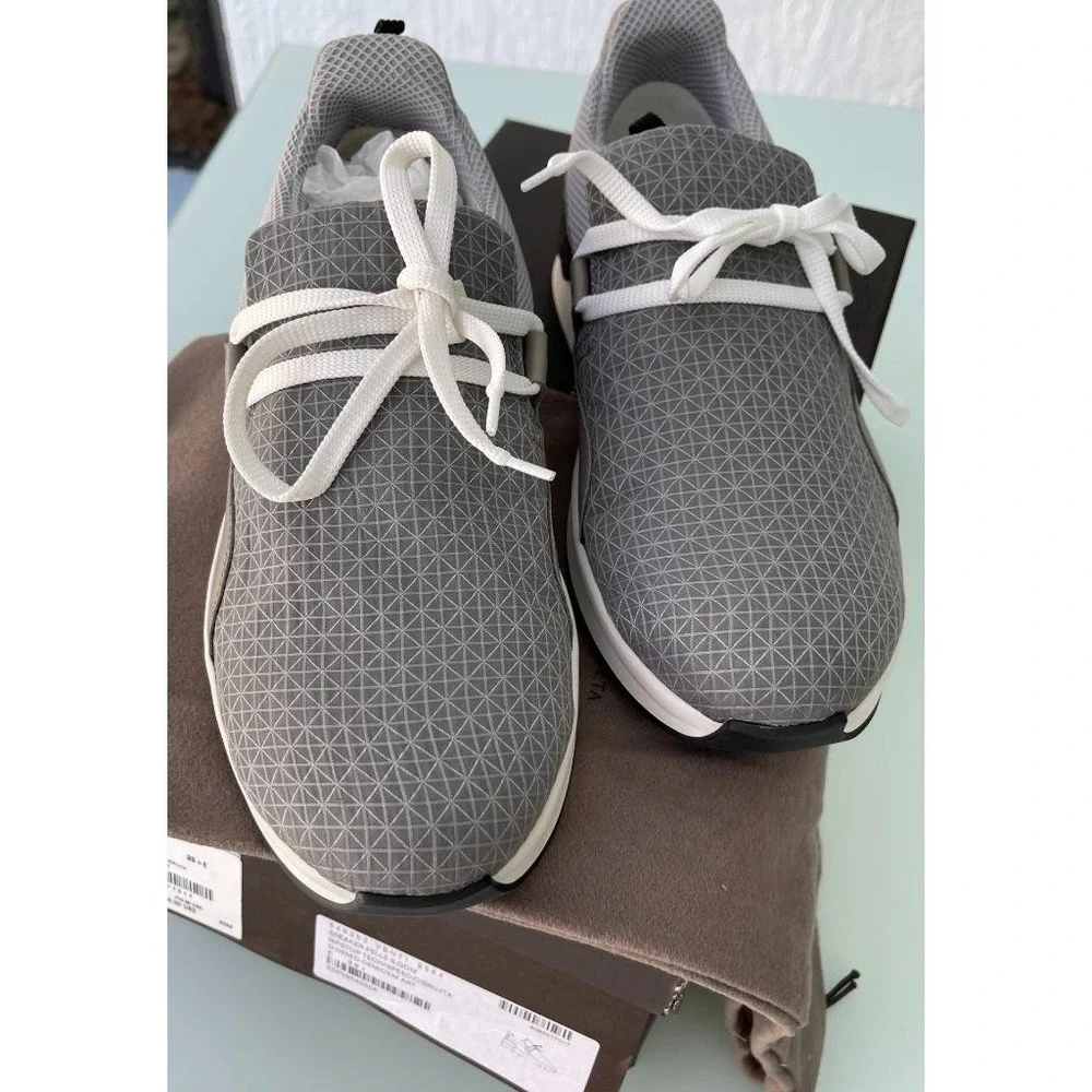 Bottega Veneta Gray Nylon & Leather‎ Men's Sneaker Shoe, Eur 39.5 (Model 548353)